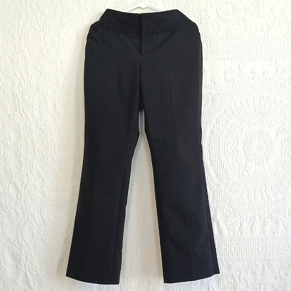 Elle Pants - Elle Black Boot Cut Pants Work Basics High Rise Slimming New Job First Day Cute